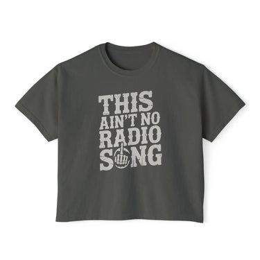 Hardy Radio Song Comfort Colors Boxy Cropped Tee - Sunlit Funlit Country Music Tees